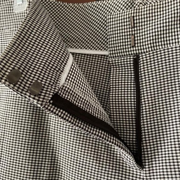 Julie Mitchell Urban Collection Size 12 Black and White Checkered Pants Cropped - Picture 7 of 9